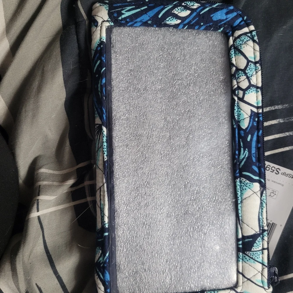 Vera Bradley Blue Floral Wristlet